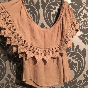 Off the shoulder belly top